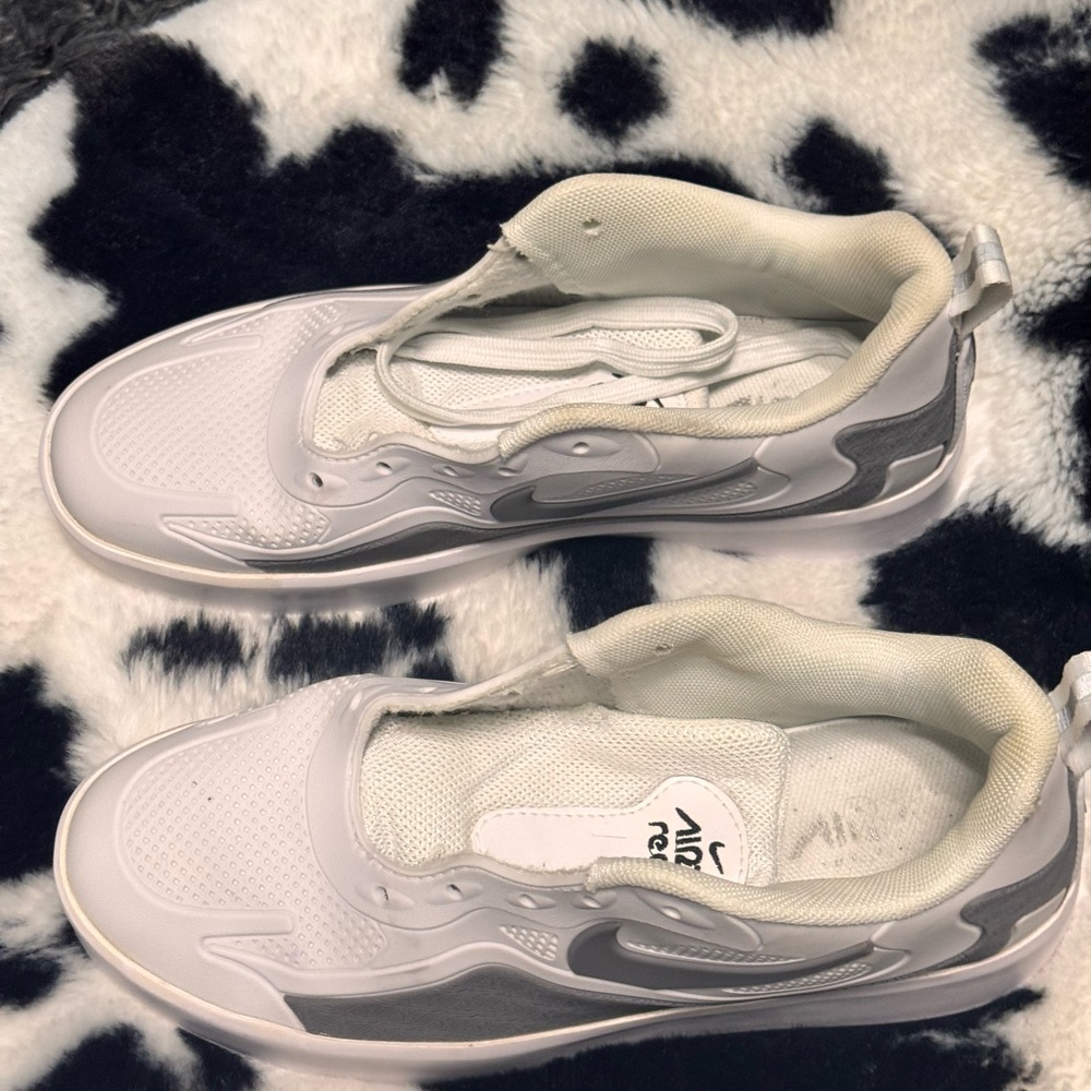 White and Gray Women's Athletic Sneakers - Lightweight Comfort
